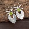 Peridot Gemstone 925 Sterling Silver Jewelry Handmade Drop/Dangle Earrings 1.78" EE-64-7