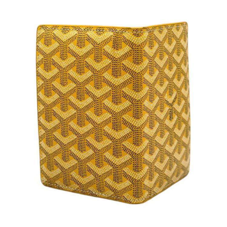 Goyard Кошелек с клапаном и принтом Grenelle Y, Держатель для паспорта, Маленькие кошельки унисекс, Желтый GRENELPMLTY-08CL08X