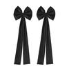 Christmas Chair Sashes Bows Large Velvet Chair Cover Back Tie Supplies for Christmas Banquet Home Wedding Event Holiday Party Decor