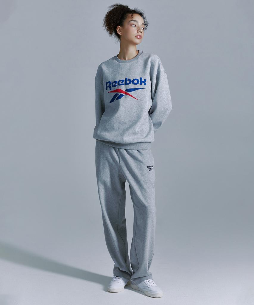 Reebok Свободные прямые спортивные штаны - Серые