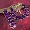Pink Amethyst 925 Solid Sterling Silver Jewelry Set , Charming Gemstone Bracelet & Necklace, Handmade Amethyst Jewelry For Engagement Gift