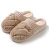 Cotton Slippers Women's Autumn and Winter Color Matching Outdoor Home Couple Warm Plush Thickened Fluffy Confinement Shoes Men