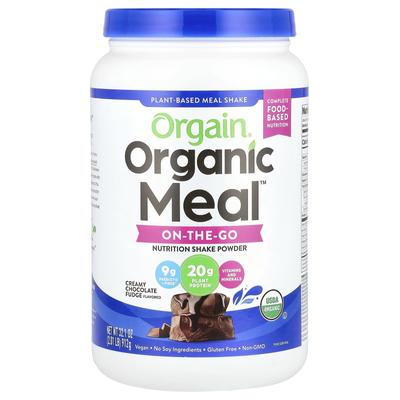 Органический прием пищи, Полноценный питательный порошок, Сливочный шоколадный фадж, 912 г (2,01 фунта)