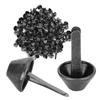 200Pcs Flat Feet Studs Gun Black DIY Leather Luggage Bags Handbags Craft Accessories 12mm