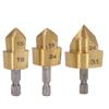 3 Pcs Set PPR Lifting Drill Bit 1/4 Inch Hex Shank Water Pipe Expansion Drill Puncher Hole Opener Ex