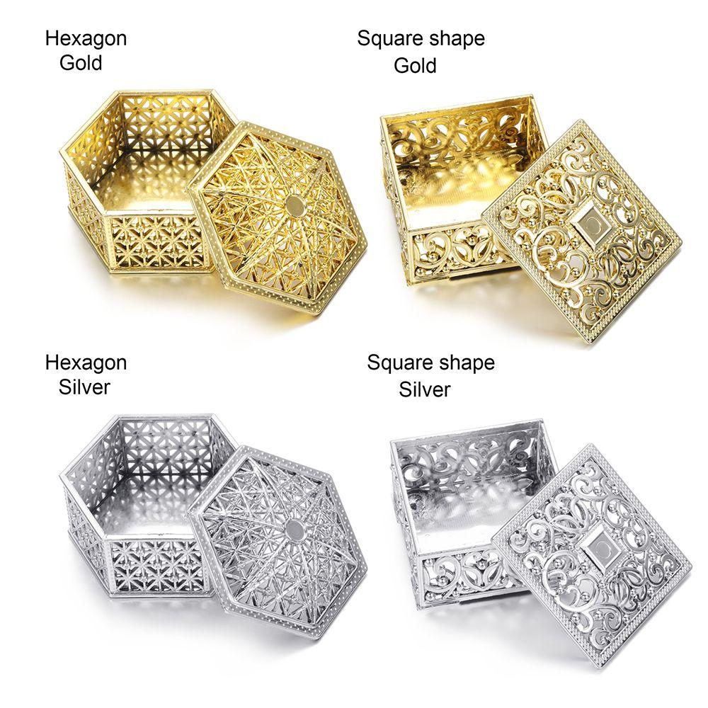 Vintage Souvenir Wedding Candy Box Plastic Transparent Trinket Organizer Jewelry Storage