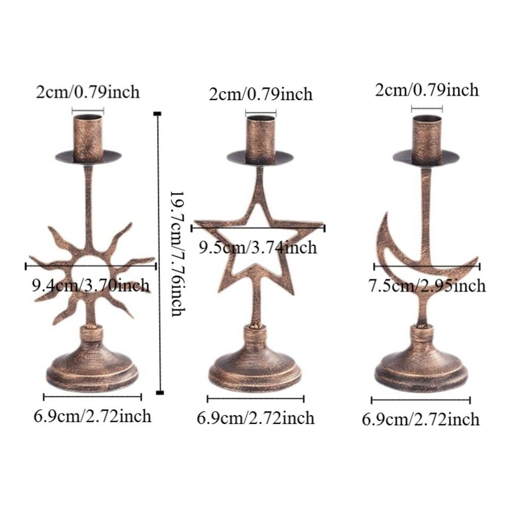Vintage Stars Candle Holder Handicraft Hollow Candle Holders Modern Candle Stand Dining Table