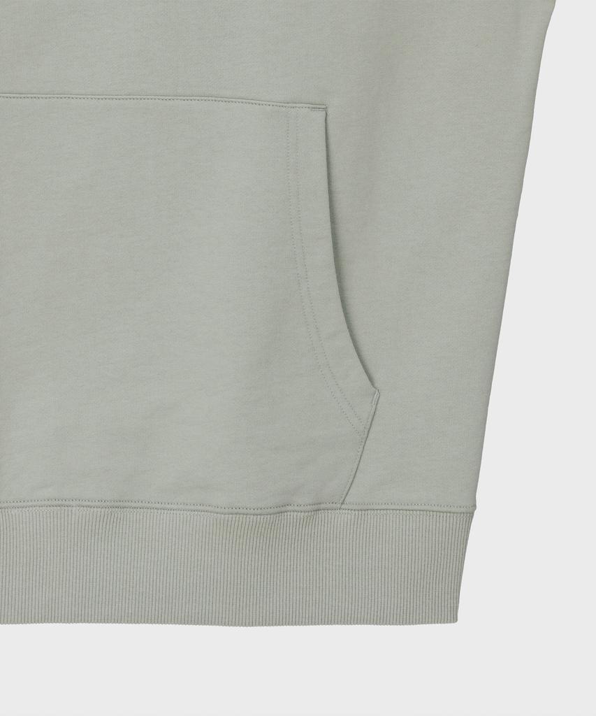BASIC HOUSE Uni Cp French Terry Half-Zip Anorak Short Sleeve Sweatshirt Light Khaki Lxts3103