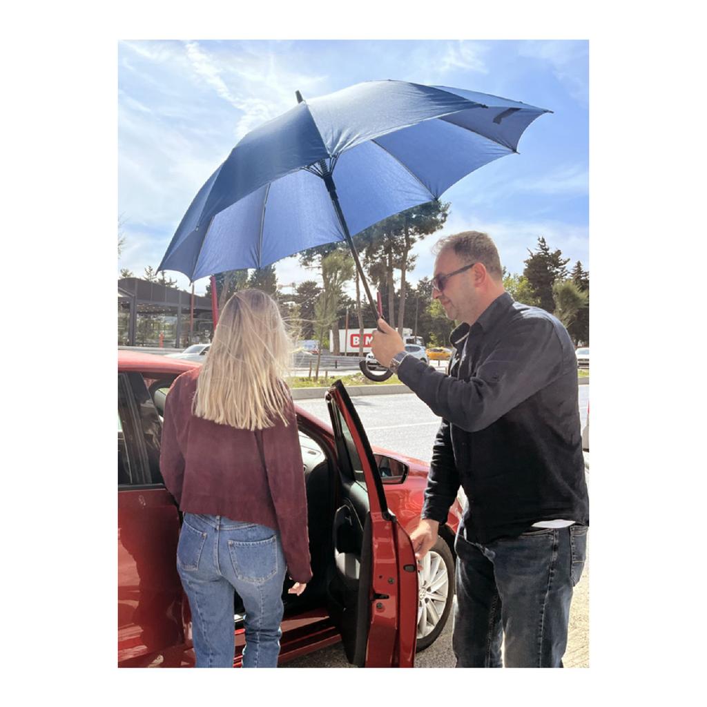 10-проводная автоматическая трость из стекловолокна, темно-синий дождевой зонт [отечественное производство]