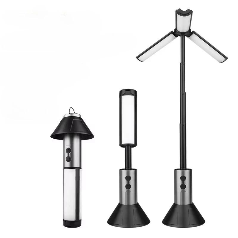 Telescopic Camping Light USB Rechargeable Powerful Lamp with 8000mAh Battery Outdoor Camping 8 Lighting Modes Atmosphere Lights