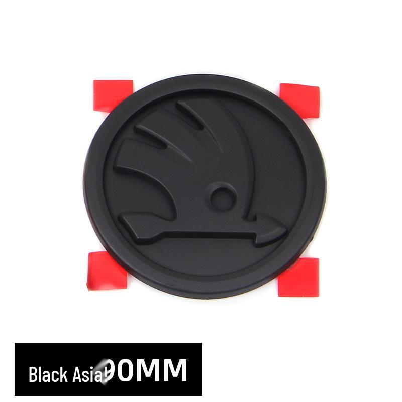 Совместимо со Skoda: Octavia, Fabia 80 мм Передние и задние черные эмблемы, 90 мм Задняя эмблема