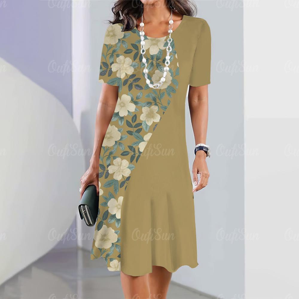 Butterfly & Floral 3D Print New Women's Dresses Plus Size Female Summer Dress