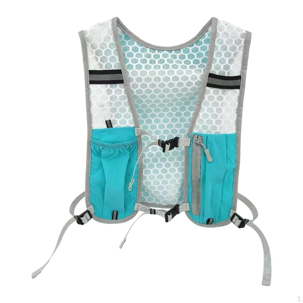 Hydration Backpack Running Vest Water Bladder Bag Daypack Breathable with Reflective Strip for Trail