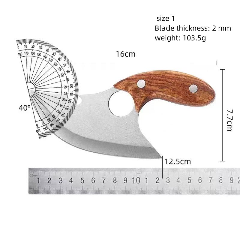 Stainless Steel Hammer Pattern Meat Knife Butcher Cleaver Knife for BBQ, Picnic, Kitchen