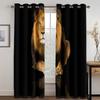 Cougar Wild Lion Tiger Wolf Animal Print Window Curtains for Kids Room Luxury Bedroom Hotel Home Decor Window Balcony Drapes