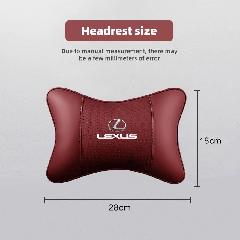 Car Leather Seat Headrest Neck Pillow Head Cushioning For Lexus F-SPORT ES RX NX LS UX LM LX GX LC RZ IS CT GS RC HS SC TX LBX