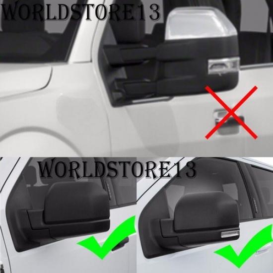 Car Rearview Mirror Cover Trim For Ford F150 2015- Accessories Carbon Fiber