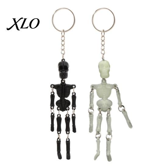 Bag Decoration Keychain Movable Joints Skeleton Keychain, Glow-in-the-Dark Keyring for Pendant Halloween, Handbag Backpack Purse Charm Men Women