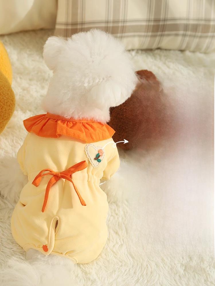 Зимняя теплая пижама для четвероногих собак мелких пород - померанский шпиц, тедди, бишон