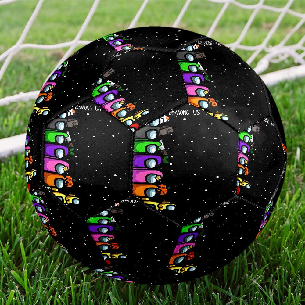 Among Us Print Size 5 Soccer Ball, Standard Match Football for Sports Game and Team Practice, Ideal Gift for Soccer Fans