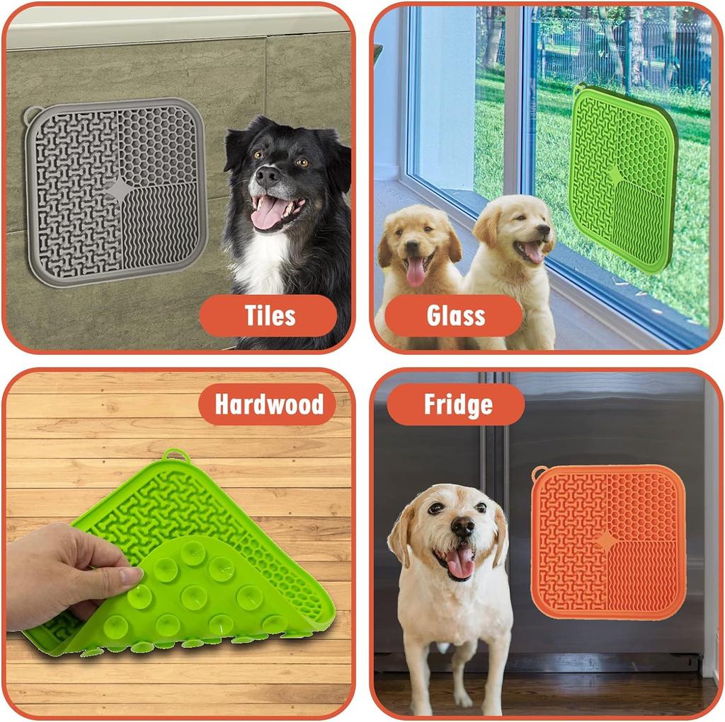 Медленные кормушки для собак и кошек, Лизунчики с присосками для снятия беспокойства у собак, Купание, уход и дрессировка, Миски для собак