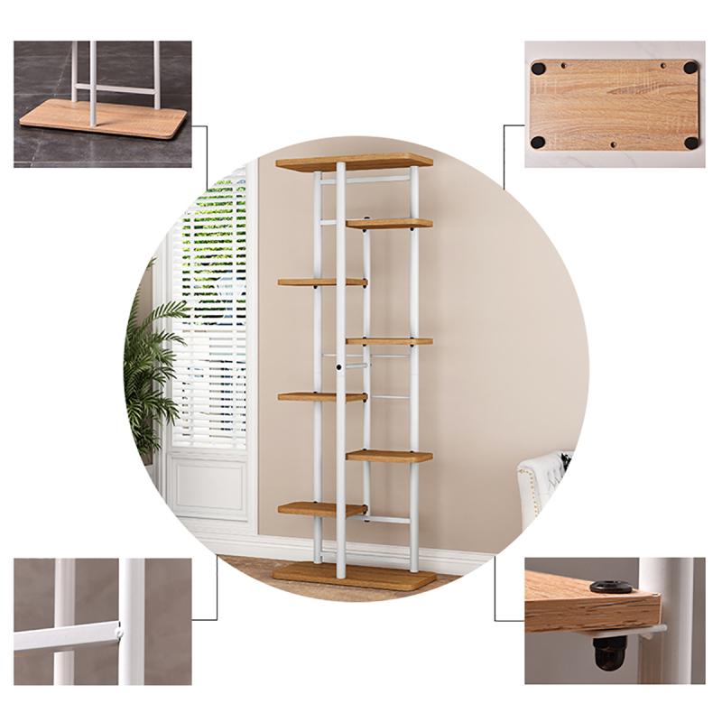 Подставка для растений, внутренняя металлическая полка для цветов с деревянным усиленным основанием, нескользящие угловые высокие держатели для цветов для патио, гостиной, балкона, сада, спальни