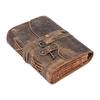 Handmade Vintage Leather Diary -Vintage Handmade Pages - Antique Key Closure - Distressed Brown Color. Size 10X7 Inches