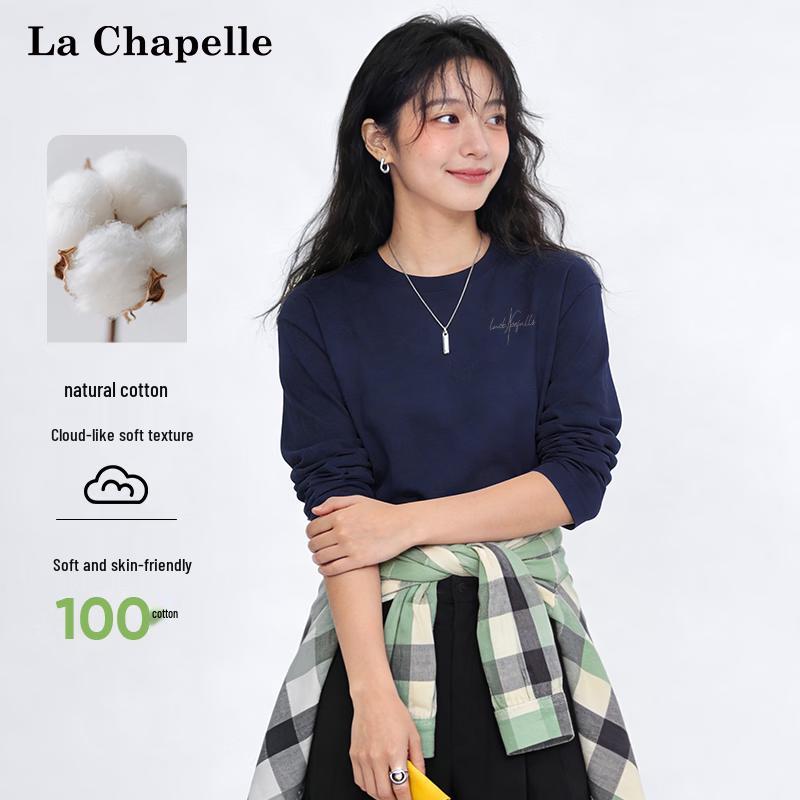 La Chapelle Women's Long Sleeve Cotton T-Shirt