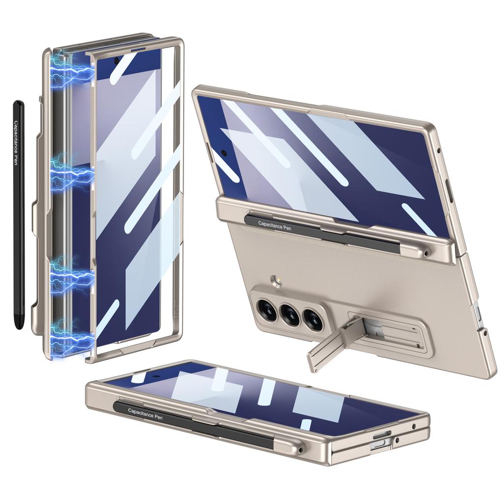 Чехол для мобильного телефона Samsung Fold7 Магнитный складной Полная защита Слот для ручки Подставка Zfold7 Чехол Пленка Защитный рукав