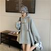 Женский свитшот оверсайз с капюшоном из флиса, утолщенный, свободный, повседневный пуловер с длинным рукавом, зимний свитшот-топ