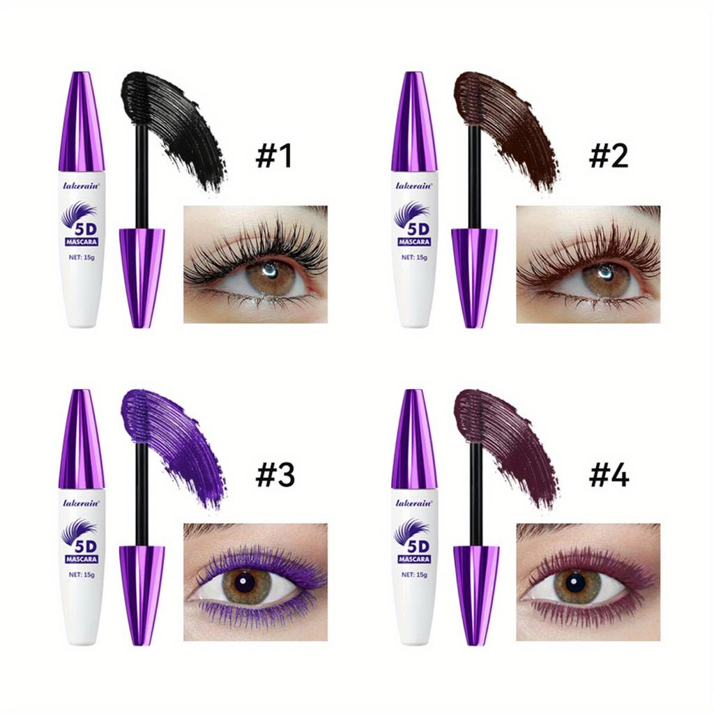 Тушь Lakerain Color Mascara Cross Border 5D Waterproof Slim Curl Non-Smiding Non-Removing Mascara Primer