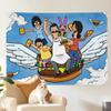 funny art cartoon Bobs B-Burgers flag For Room Dorm Camping Party hogar Garage livingroom bedside wall Decor Banner gift