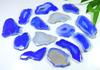 585Cts. Dyed Slice Druzy Agate Flat Back Loose Gemstone Cabochon Lot 14Pcs GN-11