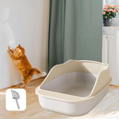 Кошачий туалет Котенка Лоток Анти-брызги Горшок Съемная Рама с Совком Большой