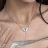Новая Креативность Ангельские Крылья Уникальный Дизайн Кулон Ожерелье Классические Аксессуары Универсальный Характер Ключица Цепочка Шарм Ювелирные Изделия