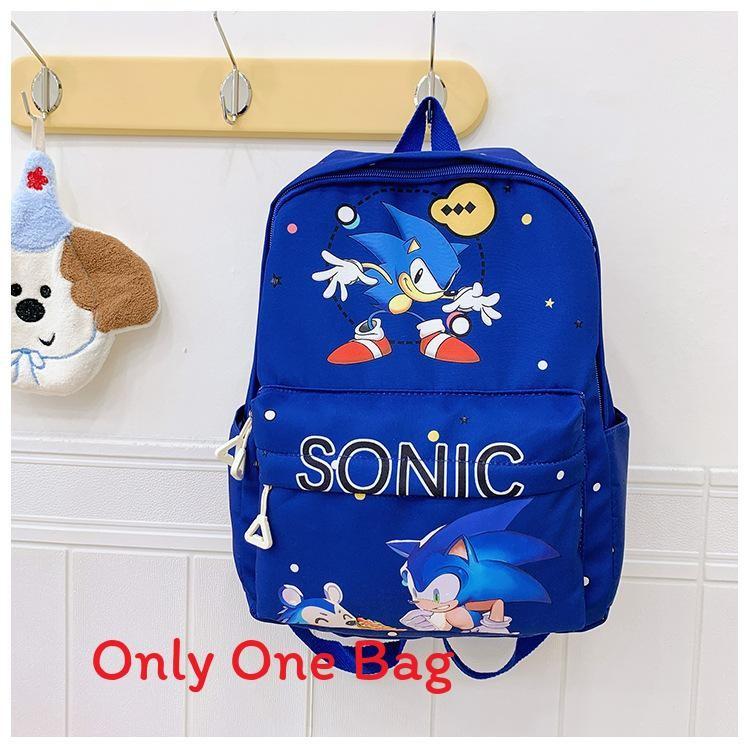 Детский мультяшный рюкзак Sonic из легкого нейлона для использования в детском саду и школе