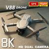 Original V88 UAV 8K Professional 5G GPS HD Aviation ESC Dual Camera Omnidirectional Obstacle Avoidance UAV Quadcopter 5000M Children's Toy Gift