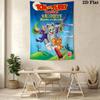 Tom Jerry Whimsical Adventure Tapestry Wallmounted Background Cloth Atmospheric Background Cloth Wall Decoration Background Wall Hanging Cloth