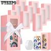 8 шт. розовых подарочных коробок с белой лентой, коробки для сладостей с прозрачным окном для сублимационного стекла, выставочные коробки, подарочные коробки, стаканы, банки, подарочные коробки