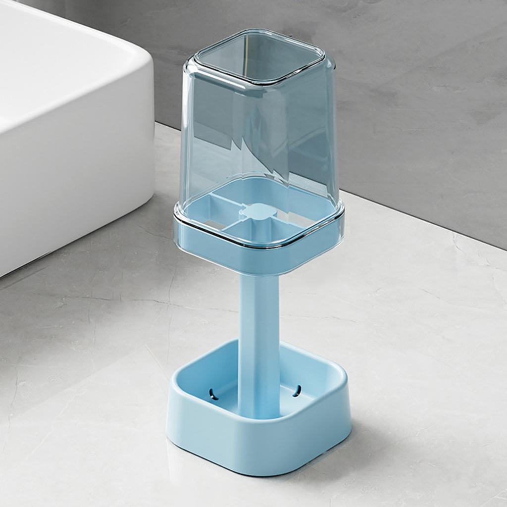 Подставка для зубной щетки Yousheng с чашкой, пылезащитная, регулируемая высота, 3 слота, держатель зубной пасты для электрической зубной щетки, многофункциональный органайзер