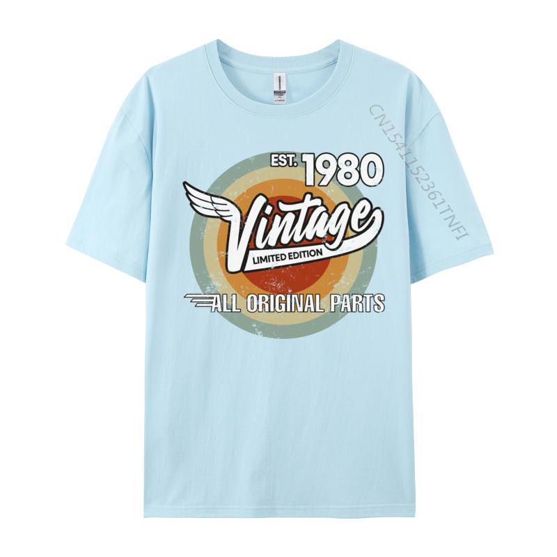 Unisex Clothing 1980 Born Made In 1980 Vintage Biker Birthday Gifts For Unisex Printed Tshirt Classic T Shirt Leisure Tshirt