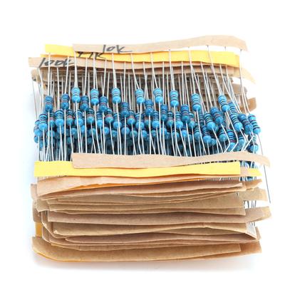 300 шт. Резисторы 30 номиналов 10 Ом 1 МОм 1/4 Вт 1% Металлопленочный набор резисторов Электронные компоненты