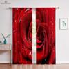Шторы с розовыми цветами, теплые романтические ретро-красные шторы, украшение окна, чтобы блокировать конфиденциальность, шторы для спальни, кухни, гостиной