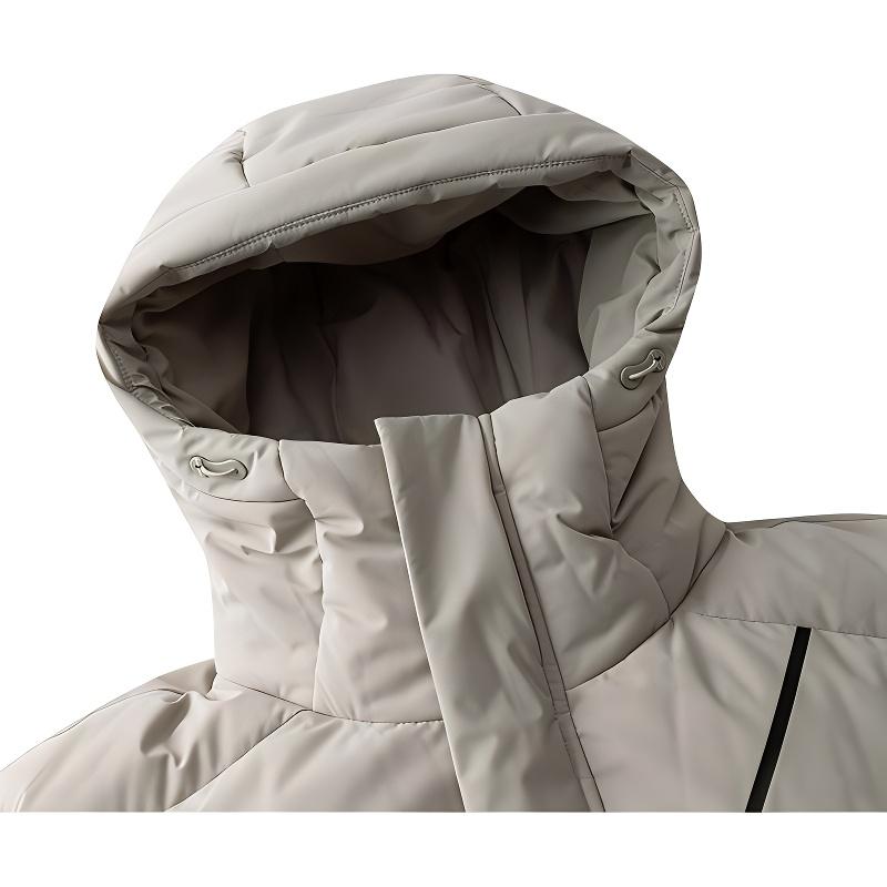 Anta Удобная Повседневная Простая Теплая Пуховая Куртка Средней Длины с Капюшоном Мужская Верхняя Одежда Базовый-Черный 152517901-3