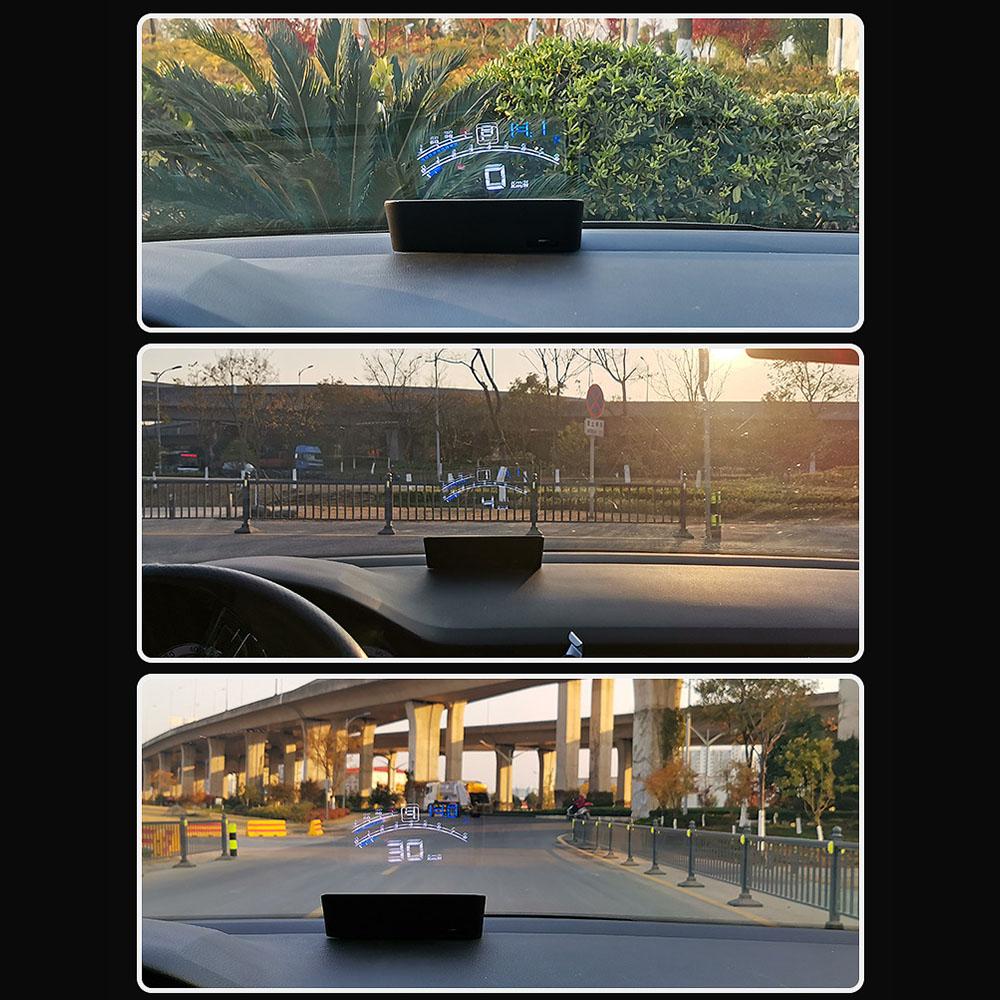 OBD2 HUD спидометр проектор на лобовое стекло автомобиля проекционный дисплей цифровой тестер температуры воды новый 4E модернизированный сигнализация 5.5 дюймов HD экран