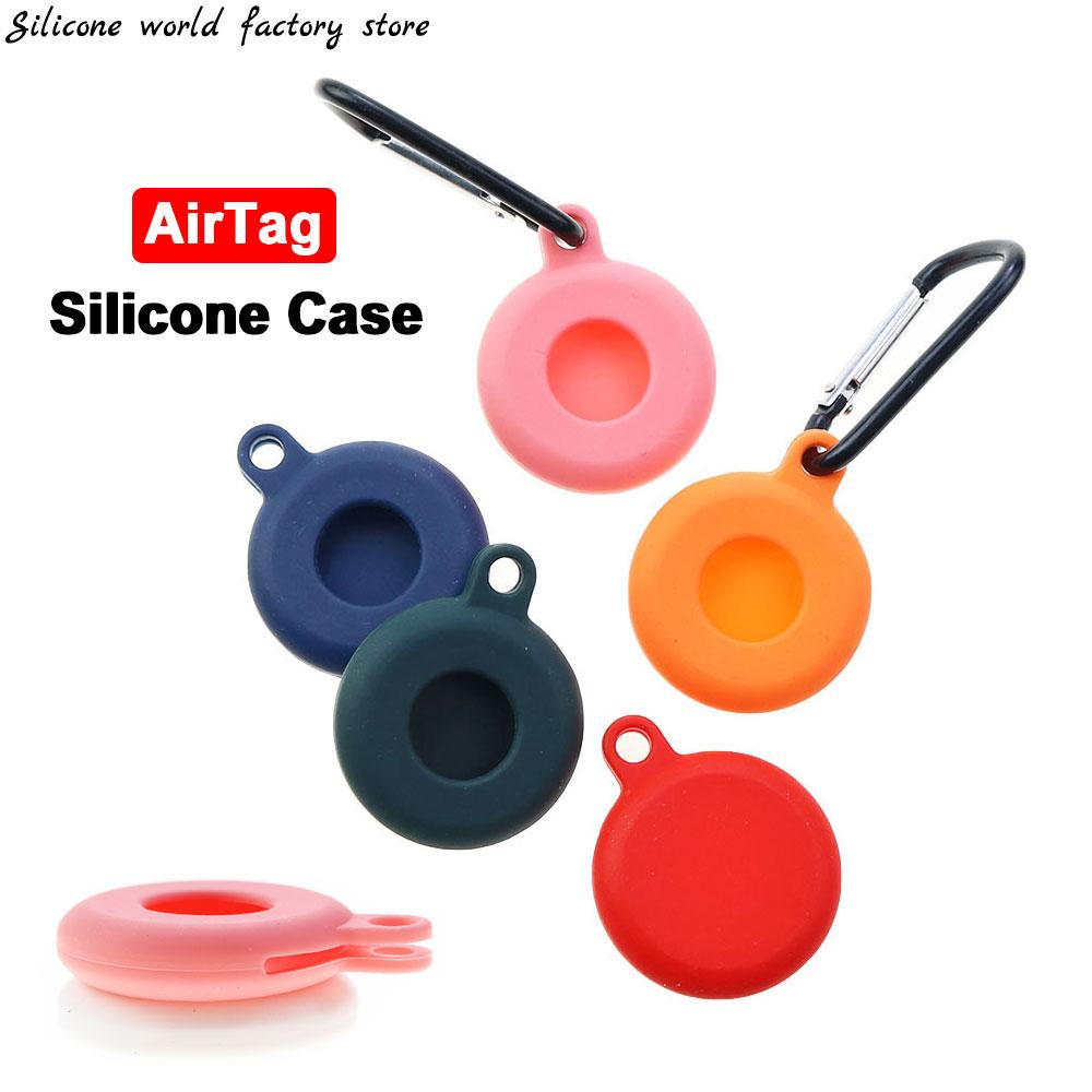 Silicone World 1 шт. Защитный чехол для AirTag Мягкий силиконовый защитный чехол для брелока AirTags Противопотерянный Противоцарапающий рукав
