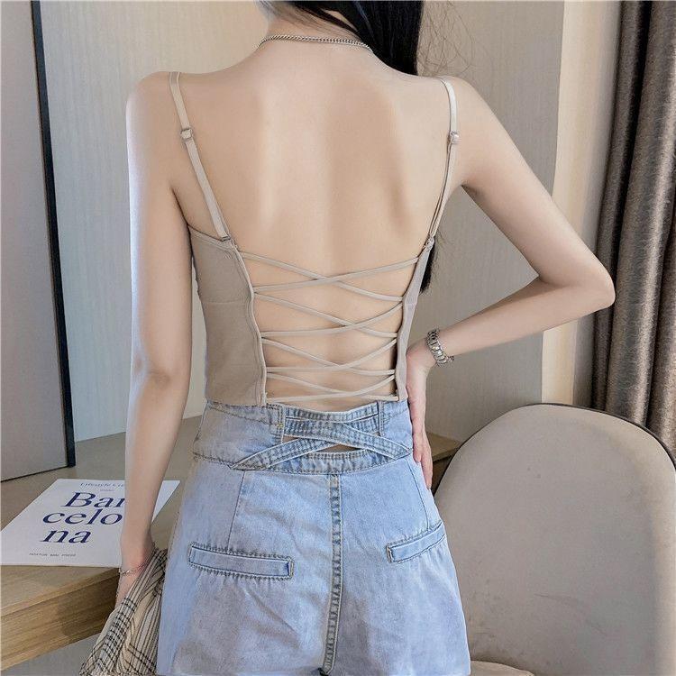 Женские топы, сексуальная майка, женский встроенный бюстгальтер, однотонные майки для женщин, укороченный топ с открытыми плечами, майка без рукавов