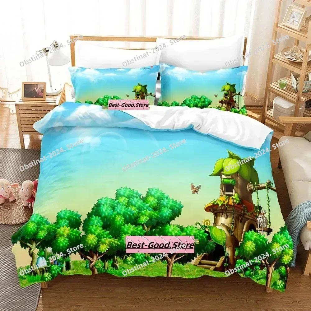 Постельное белье Maplestory Односпальное Двуспальное Набор с наволочкой Пододеяльник Мягкое Односпальное Двуспальное Queen Super King