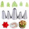 5Pcs Leaf Nozzles Cream Shape Icing Piping Home Cake DIY Baking Decorating