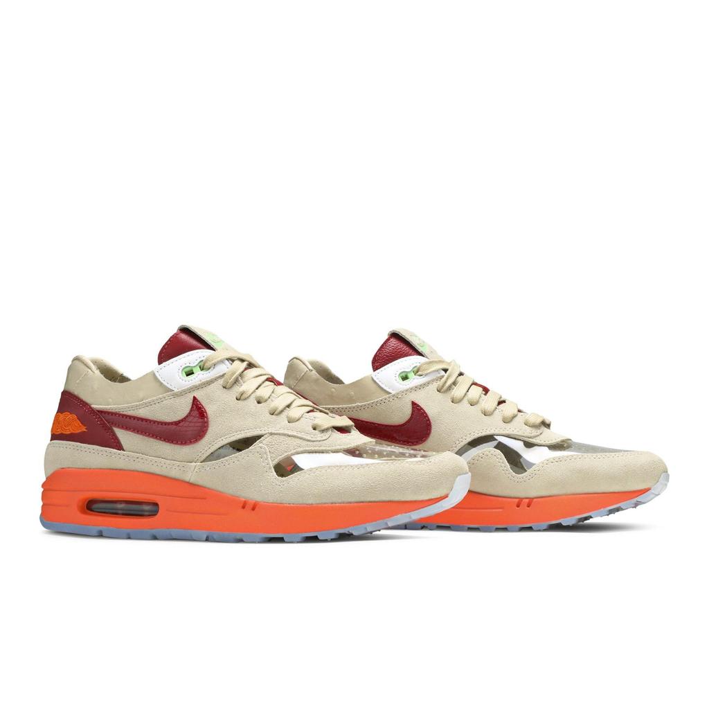 Nike Air Max 1 'Kiss of Death' 2021 (унисекс) Сетчатые / Темно-красные / Оранжево-яркие Беговые кроссовки DD1870 100